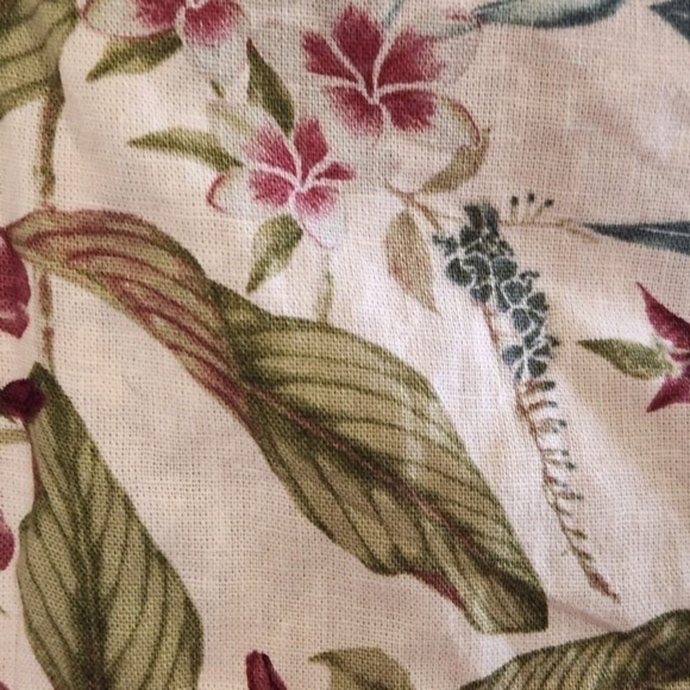 Maison d'Amelie Paris Linen Aloha tropical pink wrap mini skirt M - Picture 8 of 13